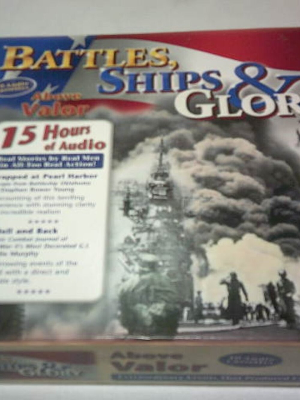 BATTLES, SHIPS & GLORY 10 AUDIO CASSETTES ABOVE VALOR PEARL HARBOR TO HELL & BAC